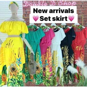 Two-piece Set Summer Skirt w/ Headband